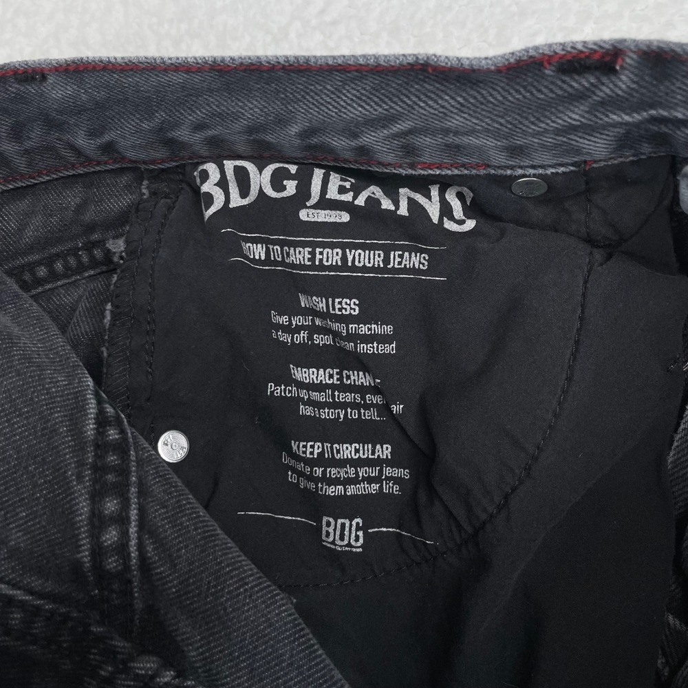 BDG Urban Outfitters Baggy Barrel Wide Leg Jeans Washed Black 28W High‎ Rise - Picture 13 of 14